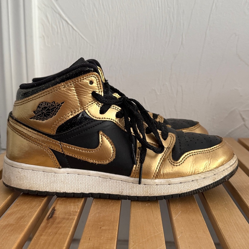 Black and Gold Sneakers